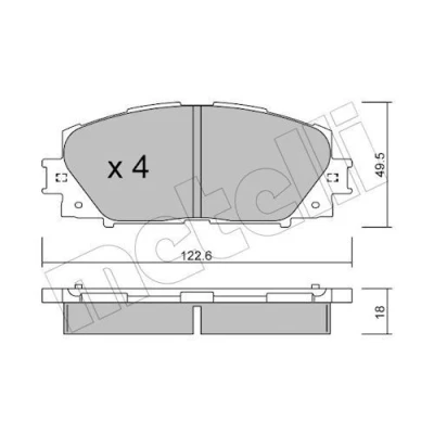 Kuva Jarrupalasarja, levyjarru METELLI 22 0745 0
