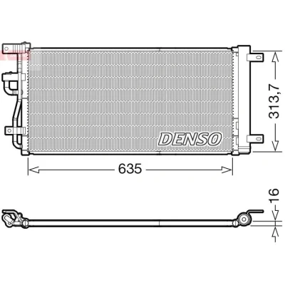 Kuva DENSO DCN15007 Ilmastoinnin Lauhdutin Vedenerottimella R 134a CHEVROLET: Captiva, OPEL: Antara