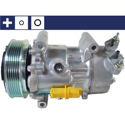 Kuva MAHLE ORIGINAL ACP 363 000S Ilmastoinnin Kompressori SD6V12 12 PAG 46 R 134a Tiivisterenkaalla CITROËN: C3 II, C2 Hatchback, PEUGEOT: 206+ Hatchback