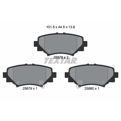 Kuva TEXTAR 2587801 Jarrupalat akustisella kulumavaroittimella MAZDA: 3 Hatchback, Sedan