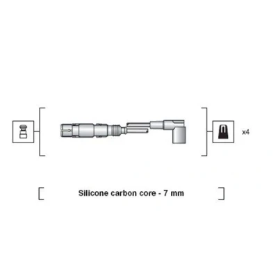Kuva MAGNETI MARELLI 941318111163 Sytytysjohto VOLKSWAGEN: Touran I, Caddy 3, Jetta SKODA: Octavia 1 Combi, II Hatchback