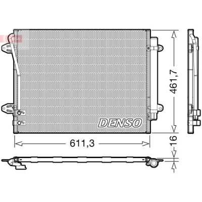 Kuva DENSO DCN32012 Ilmastoinnin Lauhdutin Vedenerottimella R 134a VOLKSWAGEN: Passat B7 Variant, B6 Alltrack