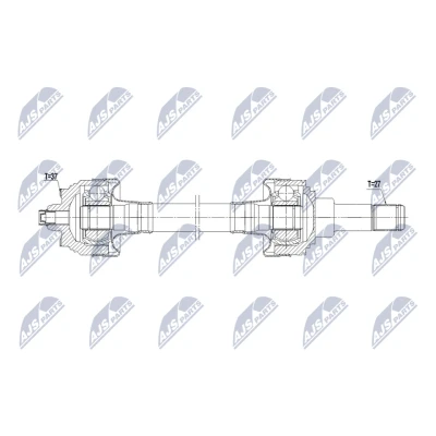 Kuva NTY NPW BM 236 Vetoakseli Taka akseli, vasen 718mm