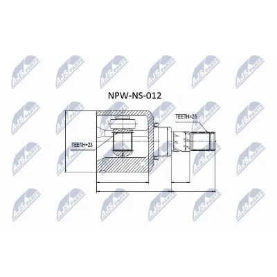Kuva NTY NPW NS 012 Vetonivel Vaihteiston puoli NISSAN: Almera II Hatchback, 2 Limousine, Primera Hatchback