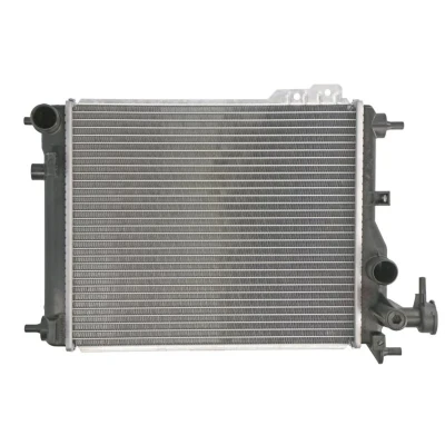 Kuva THERMOTEC D70513TT Jäähdytin Alumiini ajoneuvoille ilmastointilaitteella tai ilman 372 314 14 Käsivaihteisto Jäähdytysrivat juotetut HYUNDAI: Getz