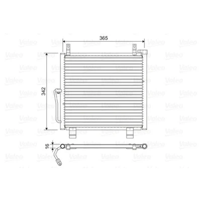 Kuva VALEO 822591 Ilmastoinnin Lauhdutin ilman vedenerotinta Alumiini 342