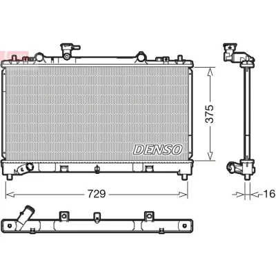 Kuva DENSO DRM44038 Jäähdytin 375 753 16 MAZDA: 6 Sedan, Farmari