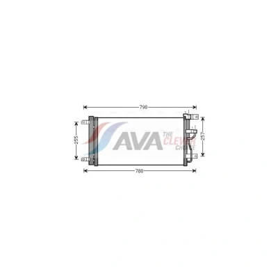 Kuva PRASCO OLA5612D Ilmastoinnin Lauhdutin Vedenerottimella 11,8 Alumiini 635 R 134a CHEVROLET: Captiva, OPEL: Antara