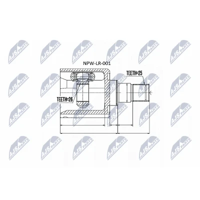 Kuva NTY NPW LR 001 Vetonivel Vaihteiston puoli LAND ROVER: Freelander I SUV