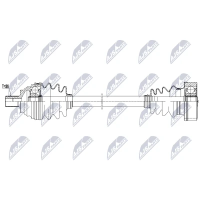 Kuva Vetoakseli, Etuakseli, vasen AUDI, SEAT, SKODA, VW OE 1K0407271DJ, 1K0407451JX