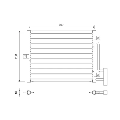 Kuva VALEO 822701 Ilmastoinnin Lauhdutin ilman vedenerotinta Alumiini 268