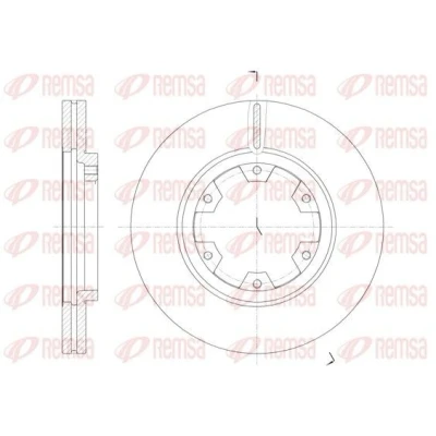 Kuva REMSA 6466.10 Jarrulevyt Etuakseli 277, 277 26 6 Tuuletettu NISSAN: Pick Up, TERRANO 2, 1