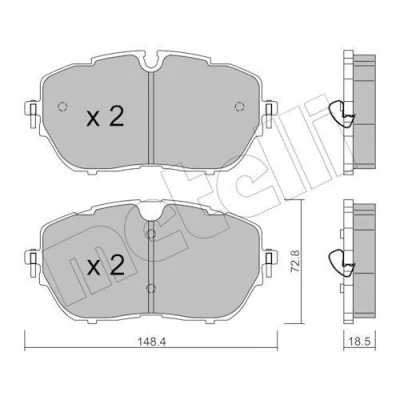 Kuva Jarrupalasarja, levyjarru METELLI 22 1105 0