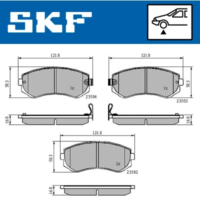 Kuva SKF VKBP 80535 A Jarrupalat akustisella kulumavaroittimella NISSAN: Patrol GR 5 SUV