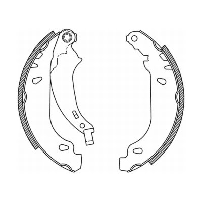Kuva ABE C0P019ABE Jarrukengät Taka akseli 180 32 BENDIX PEUGEOT: 206 Hatchback, 206+ Hatchback