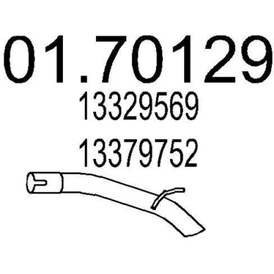 Kuva MTS 01.70129 Pakoputki 650 Takana takavaimentimelle