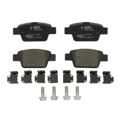 Kuva BOSCH 0 986 494 030 Jarrupalat Low Metallic Ruuveilla Tarvikkeilla FIAT: BRAVO 2, Stilo Multi Wagon, Hatchback, TOYOTA: Aygo, ALFA ROMEO: MiTo