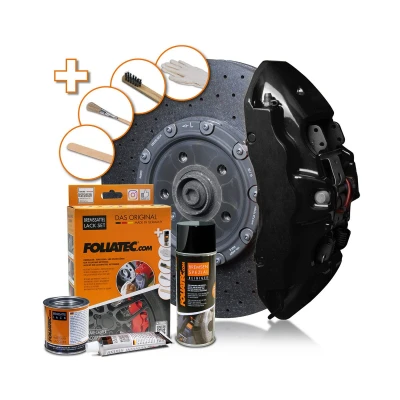 Kuva FOLIATEC 2164 Jarrusatulamaali aerosoli 400, 125, 50 Musta