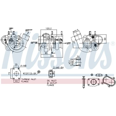 Kuva NISSENS 93473 Turboahdin Pakokaasuahdin Pneumaattinen IVECO: DAILY 4
