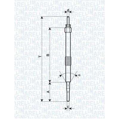 Kuva MAGNETI MARELLI 062900033304 Hehkutulppa 11V 10A M10X1,25 TOYOTA: Corolla IX Station Wagon, iQ, Hatchback