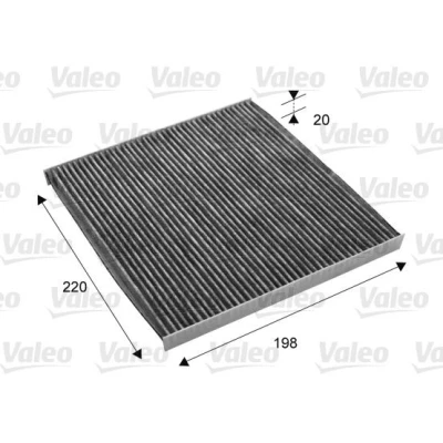 Kuva VALEO CLIMFILTER PROTECT 715701 Raitisilmasuodatin Aktiivihiilisuodatin 200mm 219mm 20mm TOYOTA: Avensis II Station Wagon, Corolla IX Wagon
