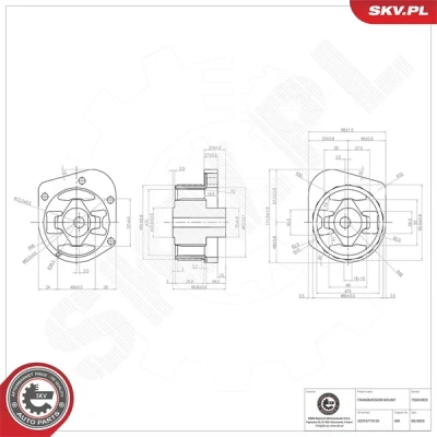 Kuva Vaihteiston tuki, autom., Edessä Esen skv 75SKV823 bmw OE 22 31 6 750 858, 773 125, 693