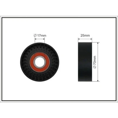 Kuva Kiristysrulla, moniurahihna CHRYSLER VOYAGER IV, DODGE CARAVAN, JEEP CHEROKEE, WRANGLER II OE 0 4861 277AB, 277AD, 04861277AB