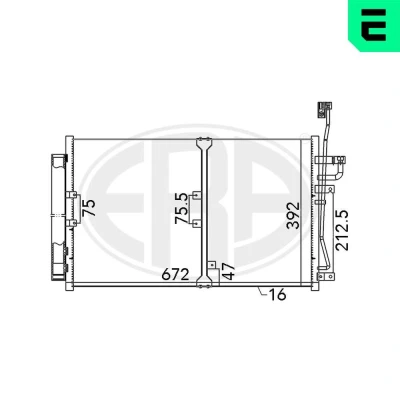Kuva ERA 667140 Ilmastoinnin Lauhdutin Vedenerottimella CHEVROLET: Captiva, OPEL: Antara