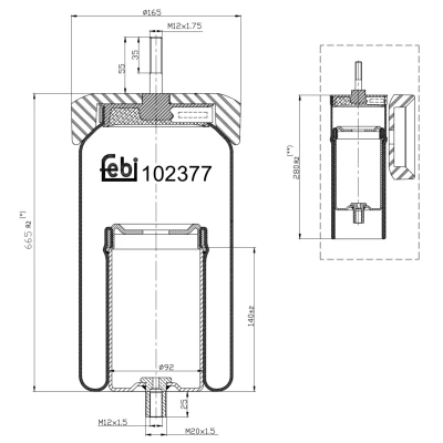 Kuva FEBI BILSTEIN 102377 Metallipalje, ilmajousitus VOLVO: FM 9