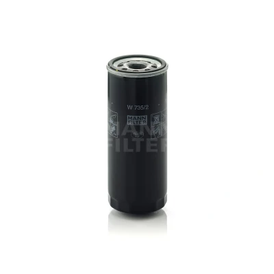 Kuva MANN FILTER W 735/2 Öljynsuodatin M 24 X 2 yhdellä peruutuksenestoventtiilillä Ruuvattava suodatin AUDI: A6 C5 Avant, Sedan