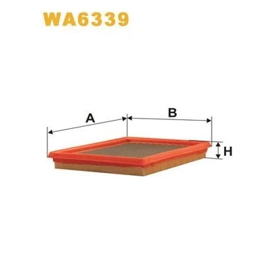 Kuva WIX FILTERS WA6339 Ilmansuodatin 29mm 168mm 228mm Suodatinpanos NISSAN: Note II Hatchback, Pulsar Juke, HONDA: CIVIC 6 Stufenheck