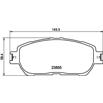 Kuva HELLA 8DB 355 014 441 Jarrupalat Kulumisenilmaisemelle TOYOTA: Camry V Sedan, Sienna II, Alphard I