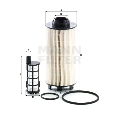 Kuva MANN FILTER PU 8010/1 2 x Polttoainesuodatin Suodatinpanos Tiivisteillä