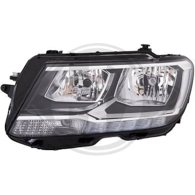 Kuva DIEDERICHS 2256983 Ajovaloumpio Vasen H7/H7, LED Halogeeni Oikeanpuoleiselle liikenteelle Valokorkeussäätimen moottorilla