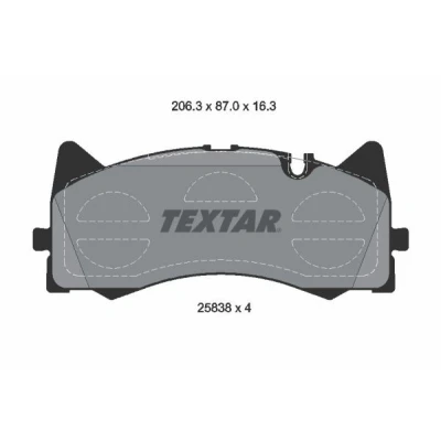 Kuva TEXTAR 2583801 Jarrupalat Kulumisenilmaisemelle MERCEDES BENZ: C sarja T modell, Sedan, Coupe
