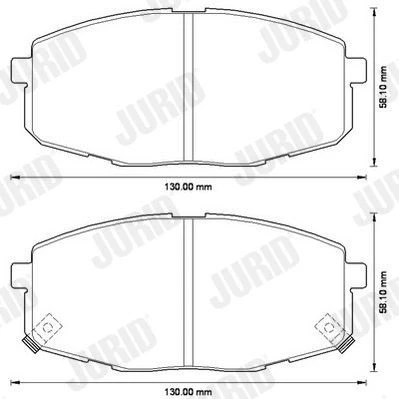 Kuva Jurid 572577JC Jarrupalat White Low Dust Keraaminen akustisella kulumavaroittimella HYUNDAI: i30 I Farmari, Hatchback