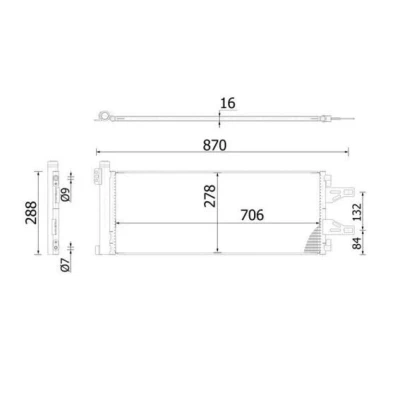Kuva MAHLE ORIGINAL AC 368 000S Ilmastoinnin Lauhdutin Vedenerottimella 16 10,1 710 FIAT: Ducato III Bussi, Van