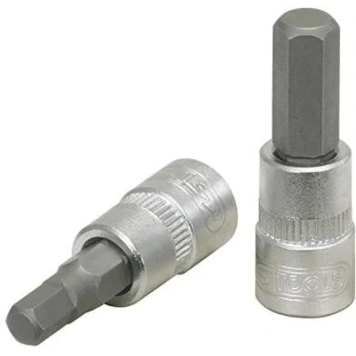 Kuva KS TOOLS 911.1436 Hylsyavain DIN3120, ISO1174, DIN7422 3,0 Kromi vanadium teräs Kuusiokolo, sisä pyälletty