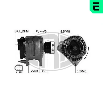 Kuva ERA 210256A Laturi 14V 90A VOLKSWAGEN: Transporter 4 Bus, 4, LT 28 35 II Bussi