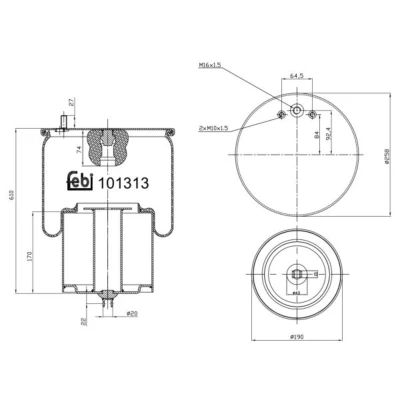 Kuva FEBI BILSTEIN 101313 Metallipalje, ilmajousitus