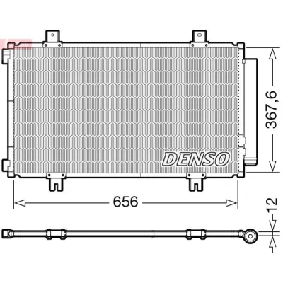 Kuva DENSO DCN47009 Ilmastoinnin Lauhdutin Vedenerottimella R 134a