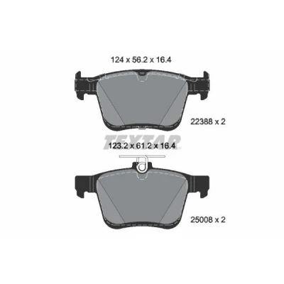 Kuva TEXTAR 2238801 Jarrupalat Ei kulumisenilmaisimelle AUDI: Q2, SKODA: Karoq SUV