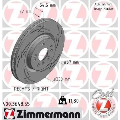 Kuva ZIMMERMANN BLACK Z 400.3648.55 Jarrulevyt 330 32 8/5 5 112 tuuletettu sisältä, lovella pinnoitettu hiiliteräs MERCEDES BENZ: ML sarja, R sarja