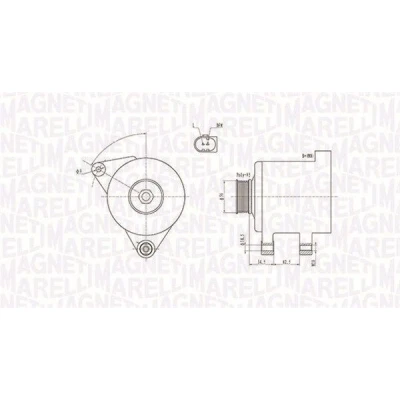 Kuva MAGNETI MARELLI 063731546010 Laturi 12V 90A AUDI: A6 C5 Sedan, A4 B5 Avant, A3 Hatchback, VOLKSWAGEN: Passat GP Variant, Sedan