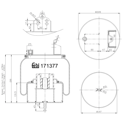 Kuva FEBI BILSTEIN 171377 Metallipalje, ilmajousitus