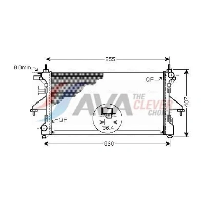 Kuva PRASCO PEA2304 Jäähdytin Alumiini 780 378 32 pikaliittimet Jäähdytysrivat mekaan. kiinnitetyt FIAT: Ducato III Flatbed Kuorma auto / Alusta