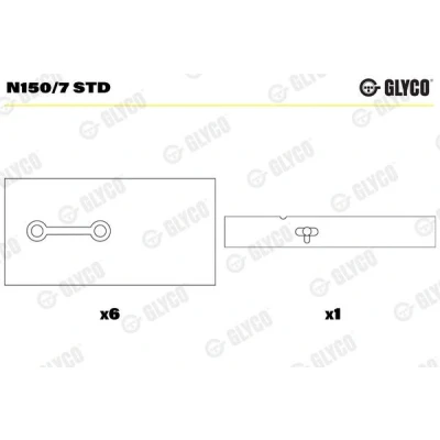 Kuva GLYCO N150/7 STD Nokka Akselin Laakeri