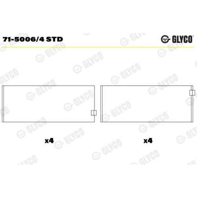 Kuva Kiertokangen laakeri GLYCO 71 5006/4 STD