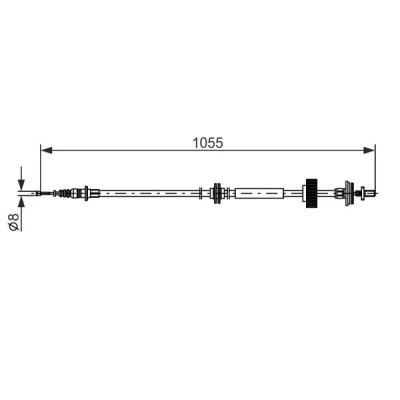 Kuva BOSCH 1 987 482 791 Käsijarruvaijeri 1055