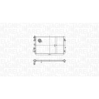 Kuva MAGNETI MARELLI 350213167900 Jäähdytin 655 388 23 Jäähdytysrivat mekaan. kiinnitetyt SKODA: Fabia 2, VOLKSWAGEN: Polo V Hatchback, SEAT: Ibiza 4